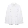 Top de camisa popeline estilo pop europeu e americano novo de verão transfronteiriço 2026 com decoração de fivela de nó 7019310 cor