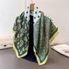 Bufanda Cuadrada Grande de Seda Artificial para Mujer, Primavera y Verano, Delgada, para Viaje, Protector Solar, Chal, 90x90cm, Bufanda, Bufanda Decorativa, Pañuelo para la Cabeza