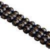 Cuentas sueltas de seis caracteres bronceadas con piedra negra de cristal Mingdu, accesorios de joyería para bricolaje, productos semiacabados con mantra de seis caracteres de piedra negra al por mayor