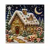 Pintura de Diamante com Pérolas de Natal 5D DIY Feito à Mão Pintura Decorativa com Strass Tema de Natal Casa Festival Pintura de Parede