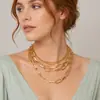 Joyería transfronteriza europea y americana retro geométrica nivel collar creativo femenino punk multicapa mezcla collar de cadena al por mayor