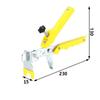 Tenazas de Empuje Niveladoras de Azulejos Herramienta para Azulejos Mango de Plástico Amarillo Localizador Aplanador Tenazas de Empuje