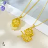 Black Myth Wukong Padrão de Besta Auspiciosa Acessórios Dourados de Areia Cobre Galvanizado Banhado a Ouro Pingente Estilo Minimalista Versátil Luxo Leve Exquisito