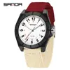 Reloj de Fiesta Estudiantil Sanda Examen Transmisión en Vivo Más Vendido Simple Versátil Unisex Luminoso Correa de Nylon Reloj Impermeable 50m