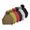 Chaqueta de estilo workwear para exteriores con diseño de cremallera diagonal, corte holgado y funcionalidad versátil; adecuado tanto para hombres como para mujeres, y para parejas; ideal para primavera y otoño