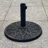 Base de paraguas de pilar central de 8 kg, base redonda de resina, soporte para sombrilla de sol para exteriores, sombrilla de playa