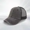 Gorra de Béisbol de Malla Perforada Lavable de Verano con Logo Personalizado, Recorte para Cola de Caballo, Gorra de Malla Transpirable, Sombrero de Sol para Protección Solar al Aire Libre