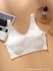 Plus Fertilizante Transfronteiriço Sutiã Esportivo Enrolamento de Fio Sem Costura Peito à Prova de Choque Versátil Respirável Camiseta Íntima para Mulheres