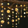 Decorações de Teto com Tema Musical para Jardim de Infância - Corredor da Sala de Aula: Notas Musicais, Bandeiras de Guirlanda, Estrelas, Lua