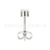 Paquete de Clavo de Titanio F136 con Cierre Mariposa Integrado de Circonita 5A Aretes para Oído Joyería para Piercing Corporal de Aleación de Titanio G23