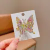 Pinzas para el Cabello de Niña con Mariposas de Pedrería Móviles, Accesorios para el Cabello Lindos de Alta Gama, Pinzas Laterales para Cabello Suelto y Flequillo