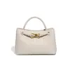 Bolso Tejido de Cuero Genuino Bv, Bolso de Mano para Hombro Cruzado, Bolso de Mano Horizontal Tejido, Bolso de Mujer de Piel de Vaca de Gran Capacidad, Versátil