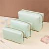 Nueva Bolsa Cosmética Cuadrada de PU Portátil para Viaje Neceser Cosméticos de Gama Alta Impermeable Octagonal para Mujer