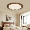 Luminária de Teto para Sala de Estar Estilo Vintage 2026, Criativa e Única, Retro com Padrão de Madeira de Nogueira, Luz Principal de Espectro Completo para Proteção dos Olhos para o Corredor