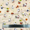 Tejido de Gasa de Doble Capa 100% Algodón para Pijama, Tejido Liso de Algodón Puro Estampado Digital para Bebés y Niños, Tejido de Algodón Lavado para Ropa de Casa de Mujer