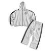 Conjunto de chándal con capucha bordado nuevo europeo y americano para parejas Street Hip Hop Casual Dos piezas Transfronterizo AliExpress Tendencia