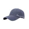 Gorra de béisbol con bordado de letras para mujer, estilo coreano, combina con todo, con gran circunferencia de cabeza y cara mostrada, para parejas y hombres.
