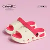 Pantuflas Infantiles de Bloques de Color a la Moda para Niñas, Nuevo Modelo Verano 2026, Sandalias Casuales Transpirables Resistentes al Desgaste Antideslizantes para Baño y Exteriores para Niños