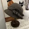 Gorra de Boina Única de Diseñador con Lentejuelas y Pliegues que Hace que la Cara Parezca Más Pequeña, Boina Estilo Coreano para Mujer con un Ambiente Suave y Elegante, Gorra Octogonal