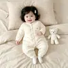 Ropa de una pieza fina de algodón para bebé recién nacido, mameluco para bebé de mes completo para niños y niñas, ropa de algodón puro para primavera, otoño, invierno, ropa de algodón Clase A
