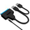 Línea de transmisión fácil usb3.0 a sata con puerto de fuente de alimentación CC unidad mecánica de estado sólido 2 en 1 línea de datos USB2.0