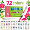 Marcadores acrílicos líquidos diretos com ponta macia, 120 cores, design sem pressão, para arte estudantil, DIY, desenho à mão e pintura, marcadores de atacado