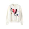 Fábrica de Suéteres Dailang de Dongguan Suéter Personalizado con Corazón Afelpado Ropa Exterior Nueva de Otoño e Invierno para Mujer Suéter de Punto con Cuello Redondo