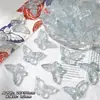 Mariposa de vidrio tallado 20x30 mm al por mayor con agujero vertical, alas tridimensionales, materiales para DIY de pulseras y collares hechos a mano