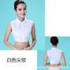 Camisa de chiffon estilo coreano outono e inverno com gola falsa Feminina gola alta falsa decorativa para suéter preto e branco gola falsa