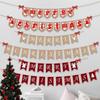 Decorações de Natal Novas Transfronteiriças Bandeiras de Juta Bandeiras Cauda de Andorinha Decoração de Cenário de Loja de Shopping Bandeiras e Enfeites Pendurados