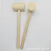 Mini Martillo de Madera Knock Planet para Pastel Martillo de Madera Pequeño Juguete para Niños Mazo diy Semana de Agarre Cincel de Madera Dorado