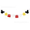 [Temática de Mickey, Minnie y Mickey Mouse] Decoración de Bandera para Fiesta de Cumpleaños Fieltro Tela No Tejida Transfronterizo