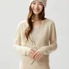 Suave Cárdigan de Punto Coreano con Cuello en V de Cachemira para Mujer, Suéter Abrigo de Manga Larga Abotonado, Suéter Versátil Adelgazante