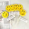 Decoraciones para Pasteles Estilo Coreano Cara Sonriente de Oso, Inserts de Colores Hb para Cumpleaños de Niños, Amor Cuadriculado de Nube de Corazón