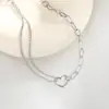 Pulsera Mejor Amiga Amanecer de Primavera para Mujer Estilo Dulce Fresco Japonés Personalidad Artística Diseño de Empalme Doble Capa Pulsera Hueca con Corazón de Ins