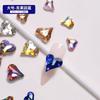 Arte de uñas K9 joyería taladro transparente súper brillante corazón torcido taladro de hacha gota de agua cuadrado gordo placa brillante diamante blanco usar accesorios para armadura al por mayor