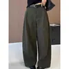 Pantalones casuales de estilo utilitario para mujer, pantalones anchos tipo globo estilo old money, pantalones geniales y elegantes