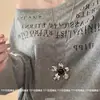 Collar Colgante de Flor de Plata de Alto Grado Estilo Coreano Ins Diseño para Mujer Cadena Versátil de Suéter Nicho
