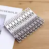 Clips de acero inoxidable de 20 piezas, boca plana, clips para secar ropa, clips de hierro para el hogar, clips a prueba de viento, clips para secar, clips para calcetines