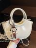 Moda 2025 Nuevo Diseño Casual Cuero Encerado al Aceite Bolso Cubo Portátil Simple Combinable Color Sólido Elegante Bandolera Bolso de Mujer