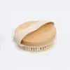 Cepillo de Limpieza de Madera Maciza, Cepillo de Baño, Herramienta Exfoliante de Madera de Loto, Cepillo Masajeador de Cerdas Suaves y Cerdas de Jabalí para Baño y Exfoliación de Espalda