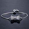 Pulsera Ajustable de Estilo Coreano con Lazo Suave Incrustado de Circonita para Mujer, Versátil para Viajes, Joyería Exquisita Personalizada de Amistad