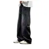 Jeans rectos de peso pesado para hombre, pantalones casuales tipo papá lavados vintage de primavera, pantalones de trabajo anchos sueltos de la alta calle americana