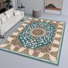 Alfombra de Terciopelo Cristal Transfronteriza Alfombra Persa Resistente a la Suciedad Antideslizante Alfombra Completa para el Hogar Dormitorio Sala de Estar Sofá Mesa de Centro