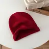 Gorro de punto para mujer, invierno, nuevo, cálido, gorro baotou, gorro luna, gorro para el frío con borrego de punto de lana, protección para las orejas