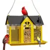 Casa Columpio Nueva Creativa Transfronteriza Comedero para Pájaros Metalico Patio Comedero para Colibríes Ardillas Decoración Colgante para Exteriores