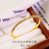 Loja de ouro com pulseira redonda de ouro quebrada brilhante pulseira de anel simples com estrelas douradas presente requintado de luxo leve para namorada