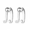 Pendientes de Celebridad de Internet Neutros Estilo Frío Rudo Atractivo Clavos para Orejas Moda Estilo Hong Kong Pendientes Sencillos Colgantes Pendientes de Gancho de Doble Línea