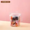 Caja de Almacenamiento con Cuerda para Corbata Infantil Caja de Tarjetas para el Cabello Gomas Elásticas Almacenamiento para Niñas Bebés Accesorios para la Cabeza con Tapa Caja de Joyería Transparente