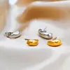 Hf Brincos Personalizados Estilo Simples e Cool Brincos da Moda de Alto Padrão Nicho Brincos de Aço Inoxidável Brincos de Gota de Água Atacado